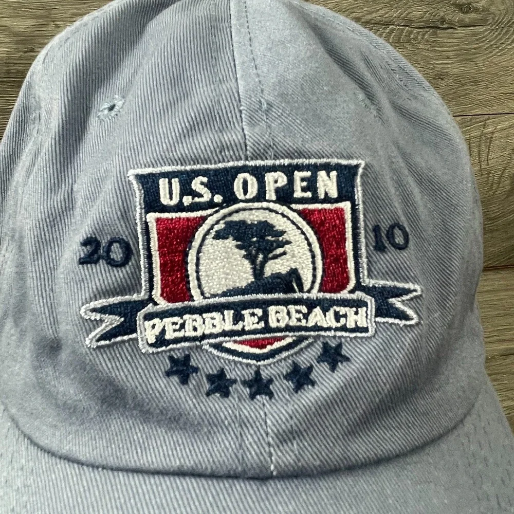 2010 US Open Pebble Beach Golf Hat‎ Members Cap USGA Adjustable Strapback Blue